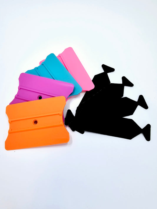 Toretto Pack of 4 multicolored squeegee set with buffers