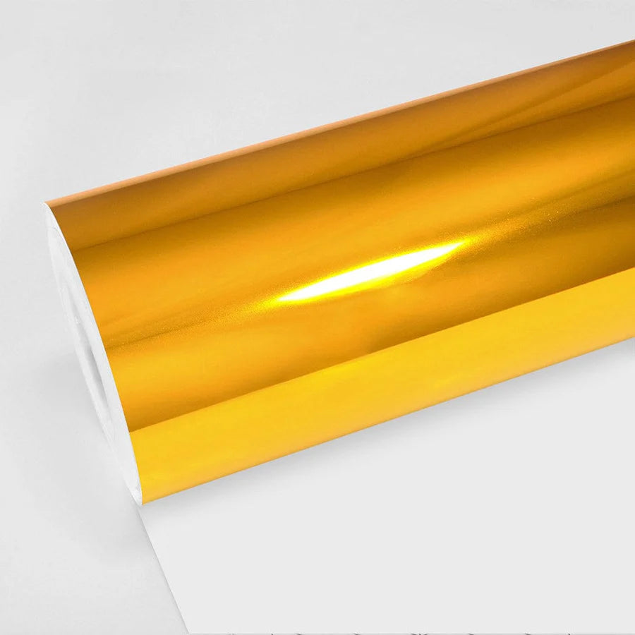 Yellow Gold Chrome (CHM02-HD) Vinyl Wrap per meter